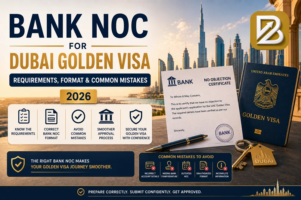 Bank NOC for Dubai Golden Visa: Requirements, Format and Common Mistakes (2026)