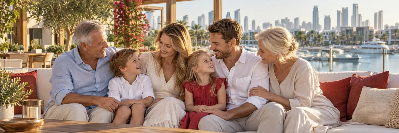 Family enjoying life in the UAE