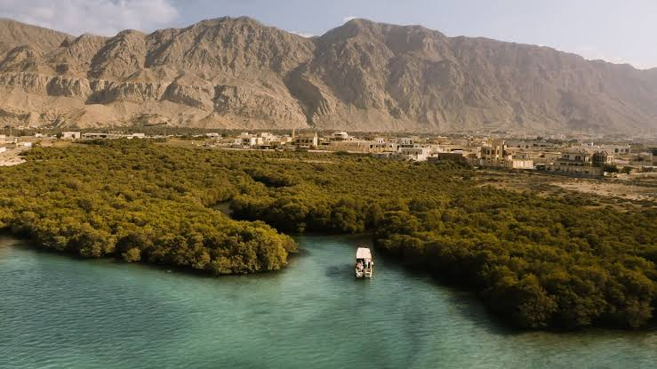Ras Al Khaimah coast and mountains